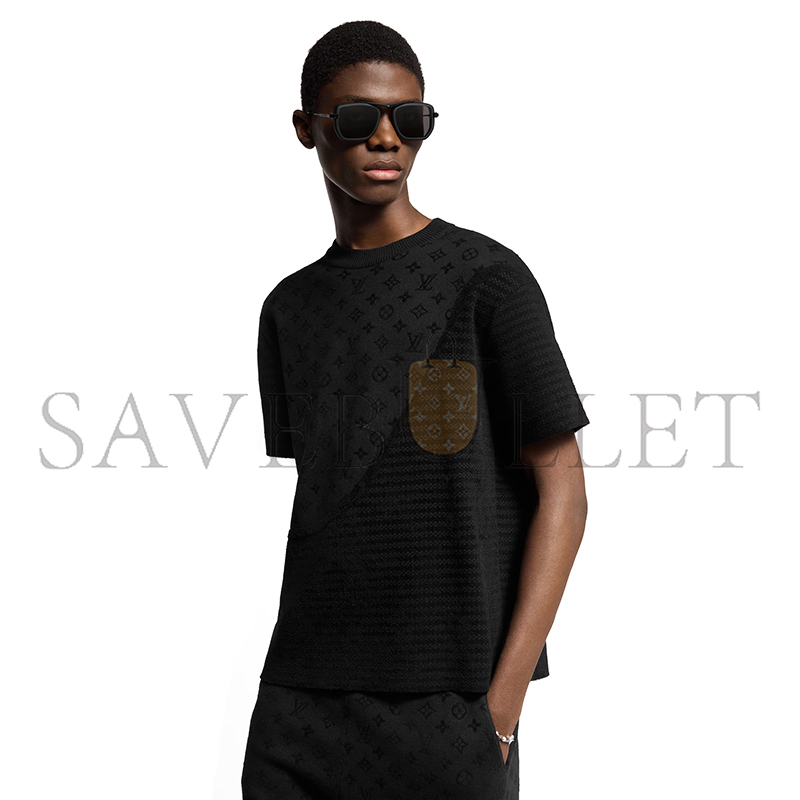 LOUIS VUITTON GRAPHIC JACQUARD SHORT-SLEEVED CREWNECK 1AHCMV